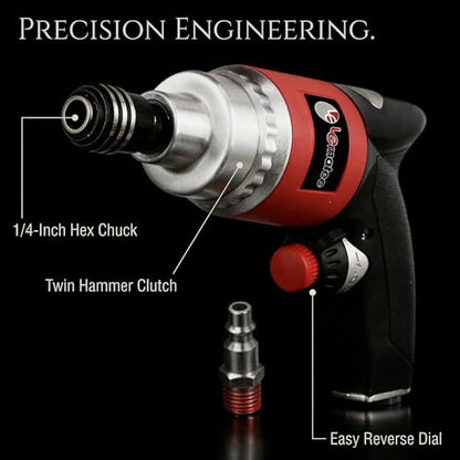 LE LEMATEC Pneumatic Impact Driver 1/4" Mini Air Wrench & Screw Gun