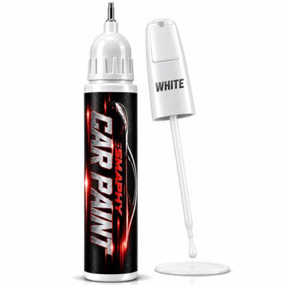 Pearl White Car Touch Up Paint Pen，Scratch & Chip Repair, for Auto & Rim - color: White