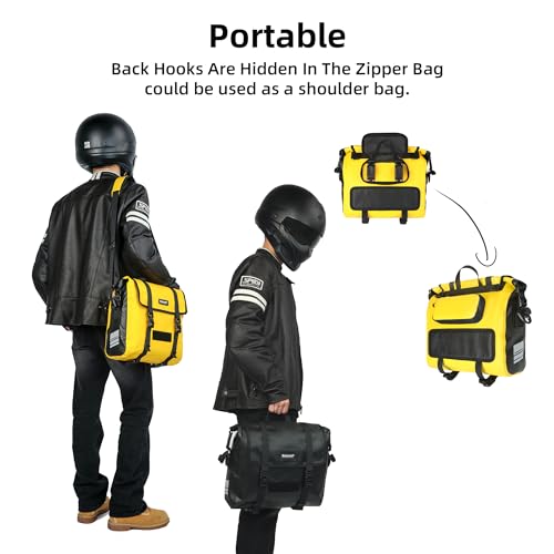 Rhinowalk Motorcycle Saddlebags, Waterproof Saddlebags, Quick Release 15L Single Side Hanging Bag Motorcycle Accessories - size: 15L