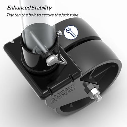 2000lbs Dual 6" Trailer Jack Swivel Caster, Wheel Replacement - color: Black
