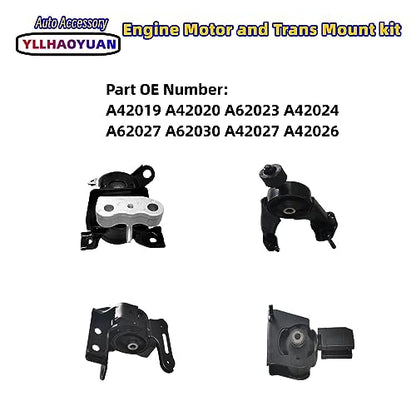 Yllhaoyuan Complete Engine Mount Set of 4 Compatible with - size: 2014-2019 Corolla 1.8L Sedan