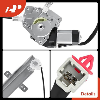 A-Premium Front Passenger Side Power Window Regulator with Motor (2-Pin) - size: Front Passenger Side