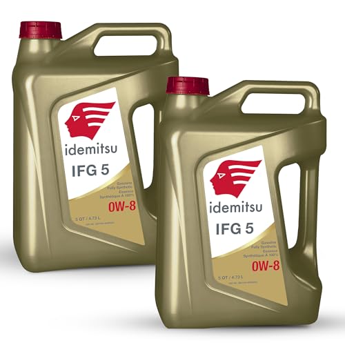 Idemitsu IFG 5 0W-8 Full Synthetic Engine Oil – 5 Qt, 2 Pack - size: 5 Quart, Pack of 2