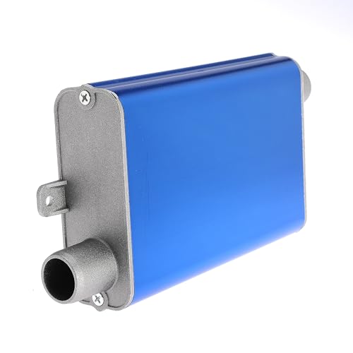 24mm Exhaust Muffler Pipe Upgraded for Chinese for Eberspacher Diesel Heaters Air Compressor with 2 clamps and screws, Blue - color: Blue