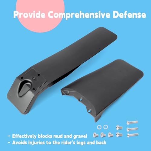 Dirt Bike Front and Back Fenders Compatible with Tuttio Soleil 01 Electric Bike Fender Kit Black E-Bike Mudguard Replacement Parts