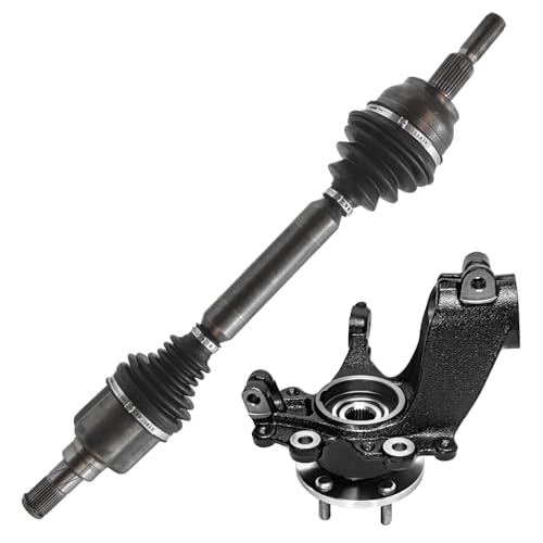 Detroit Axle - 2.0L Front Knuckle CV Axle for 2012-2018 Ford Focus - size: 2UX47870/Pair