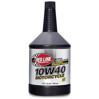 Red Line 42404 10W40 Synthetic Motorcycle Motor Oil - 1 Quart - size: Quart