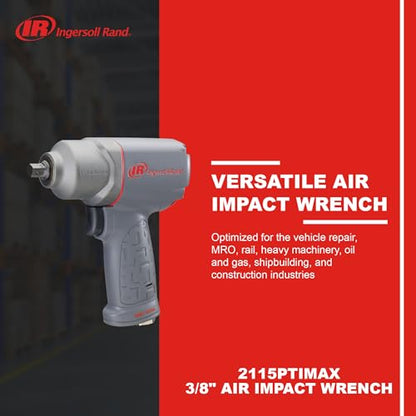 Ingersoll Rand 2115PTIMAX 3/8" Industrial-Grade Impact Wrench - size: 3/8" Drive Pin Type