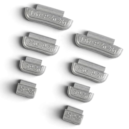MIKKUPPA 100PCS P Type Wheel Weights, Zinc Clip on Tire Weights Assortment - size: 100PCS