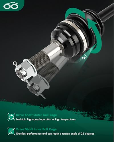 SCITOO Pair Rear CV Axle Shaft Assembly for Maverick Max 1000R 2013-2018