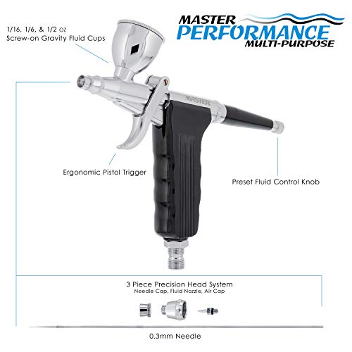 Master Airbrush Model G76 Pistol Trigger Fixed Dual-Action Airbrush