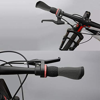 TOPCABIN Bike Grips 2PCS 90mm Length Bike Handlebar Grips Short Mini Bicycle Handlebar Grips Two-Color Rubber Ergonomic Design - color: Black+Grey 90mm Length