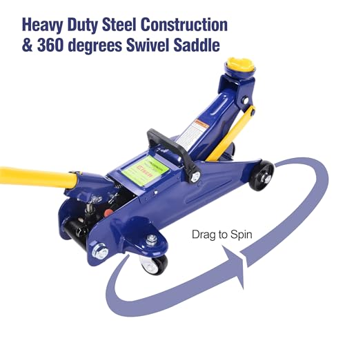 AAIN 2-Ton Hydraulic Floor Jack, 4,000 lb Capacity