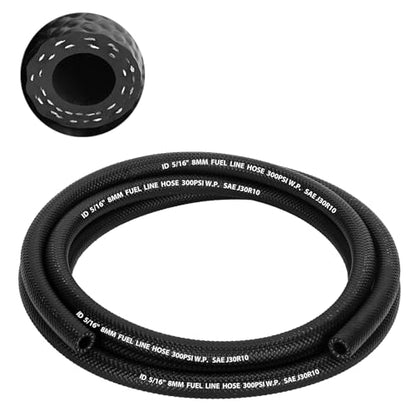 5/16" Fuel Line Hose, SAE 30R10 5FT 300PSI High Pressure Submersible for Automotive Fuel Systems Engines - size: 5/16"-5FT