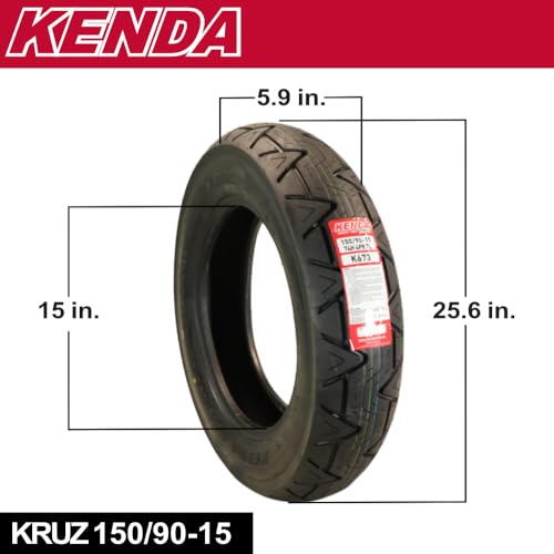 Kenda Kruz K673 150/90-15 74H Rear Motorcycle Cruiser Tire - size: 150/90-15 74H