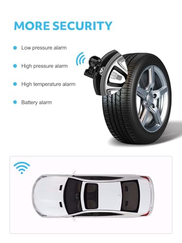 TAUTOY upgrade Set of 4 TPMS Tire Pressure Monitoring System Sensor 433MHz Compatible with 2007-2016 Mercedes-Benz A Class B Class C Class CL Class CLA Class CLK Class Replaces A0009051804 A0009050030