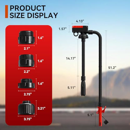Fuel Transfer Pump with Auto-Stop,4.2 GPM electric gas can pump. - color: Red