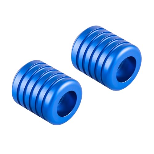 Advanblack Motorcycle Frame Sliders Machined CNC Alumium Crash Bar Slider Fit All Flat Out & Highway 1 1/4" Crash Bar Saddlebags Guards (Blue) - color: Blue