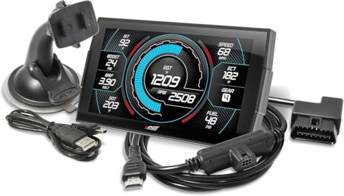 5 Inch OBD2 Digital Gauge Monitor, Touchscreen Vehicle Performance Monitor and Diagnostic Scanner for Diesel and Gas Trucks, Real-Time Engine Data Display