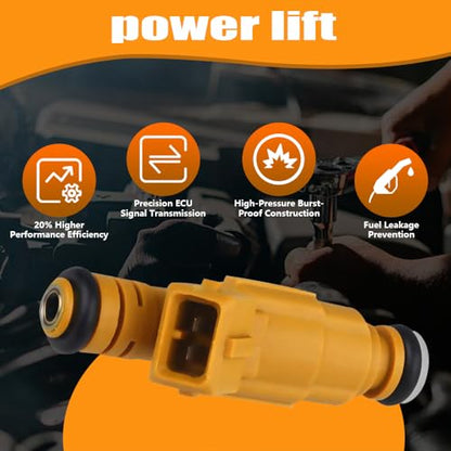 Fuel Injector Set × 6 (4-Hole) FIT Jeep 4.0 L – Cherokee 1989-1998, Wrangler 1991-1998, Grand Cherokee 1993-1998, Comanche 1987-1992 – Replaces 0280155710 0280155703 0280155700