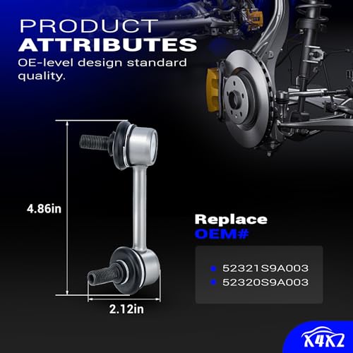 Zinc-Nickel Alloy Stabilizer Sway Bar Links Rear Left Right for Honda CR-V - size: 52321S9A003 & 52320S9A003