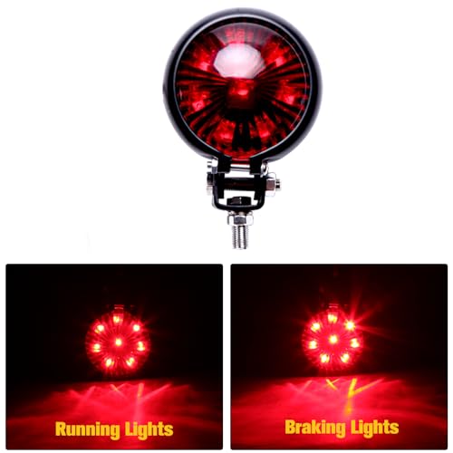 Rich Choices Motorcycle Tail light Brake Lights Running Driving Lamp Taillights for Cafe Racer Chopper Bobber - color: Red