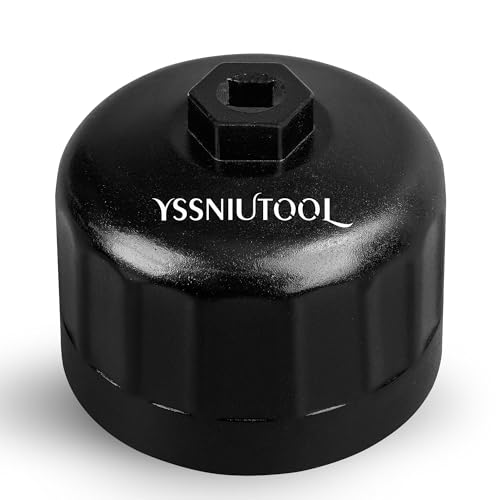 86.6mm 16 Flutes Oil Filter Wrench for Volvo and BMW With 86mm 16 Flutes Cartridge Style Oil Filter Housing Caps, Oil Filter Removal Tool For Changing Oil (black) - color: Black