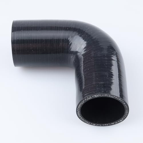 AC PERFORMANCE ID 1.75" 90° Degree Elbow Silicone Hose Coupler Black - color: Black, size: ID 1.75" (45mm)