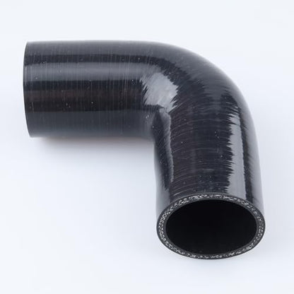 AC PERFORMANCE ID 1.75" 90° Degree Elbow Silicone Hose Coupler Black - color: Black, size: ID 1.75" (45mm)