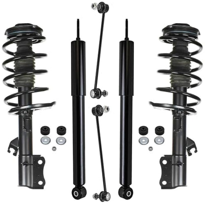 Detroit Axle -Front Suspension Kit For 2014-2016 Nissan Sentra S SL SR SV - size: 6AQS47295/ strut shock sway kit