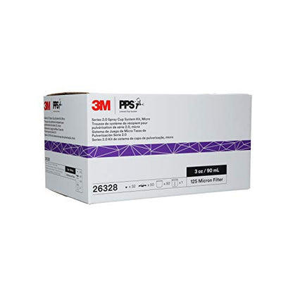 3M PPS 2.0 Spray Gun Cup, 26328, Micro, 3 fl oz - size: Micro, 125-Micron Filter