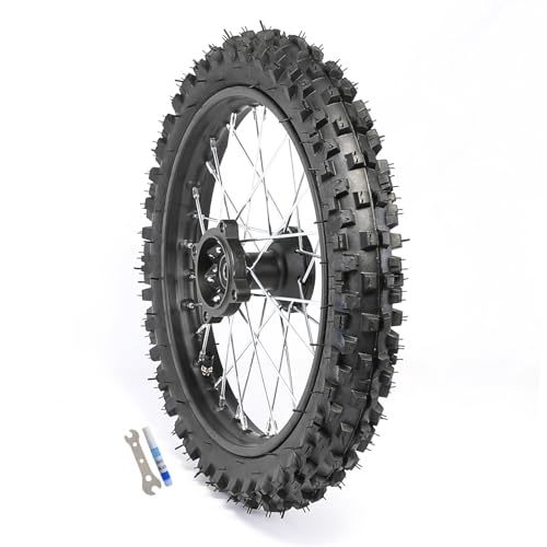 14" Complete Dirt Bike Front Wheel Assembly 60/100-14 Tire Rim Set 15mm Bearing 1.40x14 Disc Brake Fit Pit Bike 50cc-160cc SSR Apollo Taotao CRF50 CRF70 XR70 DB14 DB17 XR CRF 50 Thumpstar - color: Front 60/100-14, size: 15mm Bearing