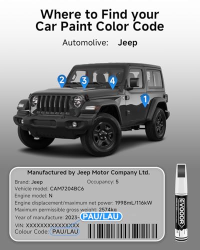 PAU/LAU Granite Crystal Metallic Touch Up Paint Compatible with JeepExact Match 2 in 1 Touch up Paint for Chips and Nicks Repair - color: Granite Crystal Metallic(PAU/LAU) Compatible with Cherokee/Compass/Grand-Cherokee/Patriot/Renegade/Wrangler-JK/Wrangl