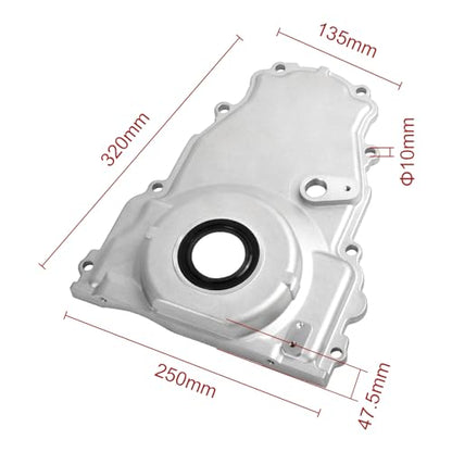 LS Front Timing Cover w/Crank Gasket% Bolts Set 12633906 12600326 - size: Gen 4 LS2 LS3 LSx 4.8L 5.3L 6.0L 6.2L