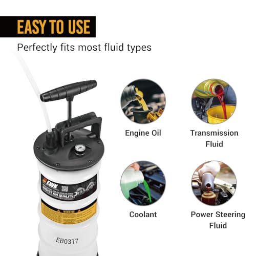 EWK 3-Piece Oil Extractor Tube Hose Set for 8L Manual Vacuum Fluid Extractor EB0317, Replacement Main and Extension Tubes for Engine Oil, Transmission Fluid, Coolant, and Fluid Change Service - style: 3 Pcs Set for 8 L