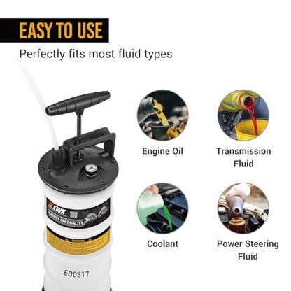 EWK 3-Piece Oil Extractor Tube Hose Set for 8L Manual Vacuum Fluid Extractor EB0317, Replacement Main and Extension Tubes for Engine Oil, Transmission Fluid, Coolant, and Fluid Change Service - style: 3 Pcs Set for 8 L