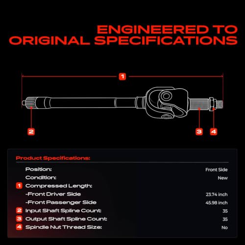 A-Premium Front CV Axle Shaft Assembly for Ford Models - style: Front Driver and Passenger Side