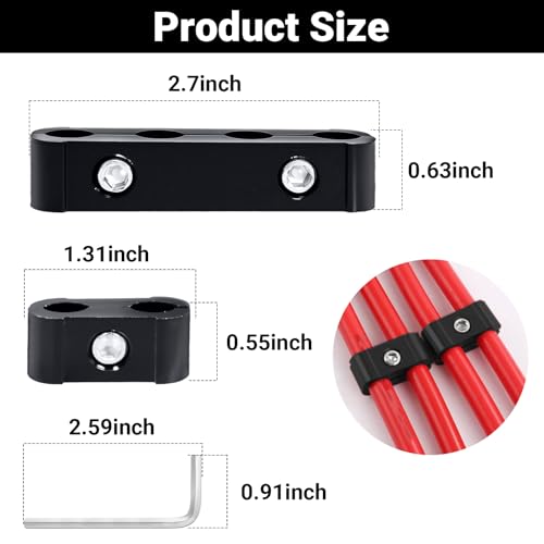 12-Piece Spark Plug Wire Separator and Holder Set(black) - color: black