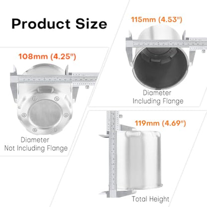4Pcs 4.25 inch Wheel Center Caps Aluminum Push Through Trailer Caps Fit 4.25" Center Bore Truck RV SUV Wheels Rims, Silver Hub Covers, 4.69" Tall - size: 4.25” Hub, 4.69” Tall