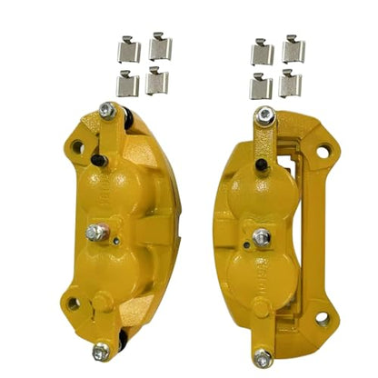 18B5404 18B5405 Yellow Front Dual Piston Brake Calipers with Bracket Set