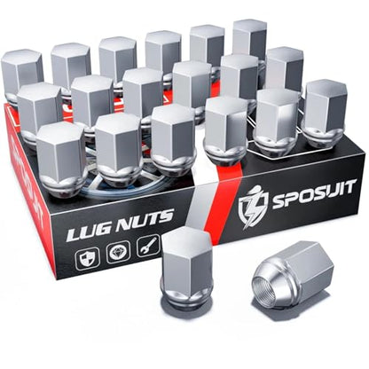 Sposuit 20 Pcs M14x1.5 OEM Lug Nuts, 22mm Hex - Replacement for Jeep - color: Chrome, size: M14x1.5, style: 20 Pcs OEM(W:1")