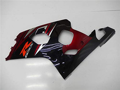 YTL Red Black Full Fairing Fit for Suzuki 2004-2005 GSXR 600/750 - color: 014 Red Black