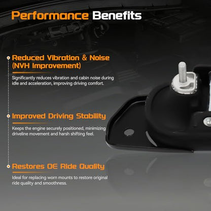 4PCS Engine Motor Mounts & Transmission Mount Set Compatible with Dodge Journey 2011-2019 FWD, Avenger 2011-2014, Chrysler 200 2011-2014 - 3.6L Replace# 68092895AA, 68092910AA, 5085076AB, 4766474AC