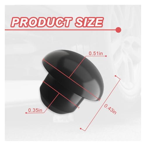 Bottle Jack Floor Jack Oil Filler Plug, 8mm Rubber Hydraulic Jack Oil Plug, Flat-Head Hydraulic Filler Bung for Oil Reservoir Hole, Horizontal Jack Hydraulic Top Pressure Rod Accessories (12PCS) - size: 12PCS