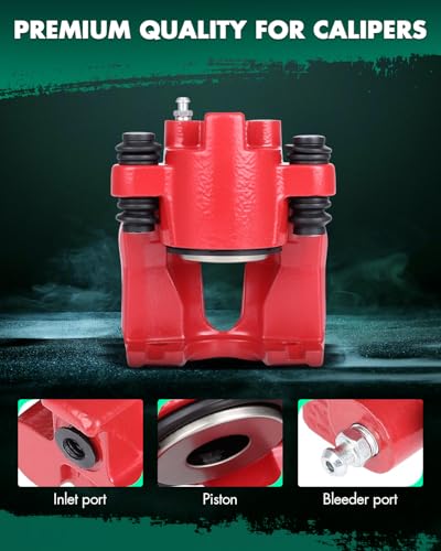SCITOO 18-4678 Rear Left/Right Disc Brake Caliper Without Bracket Red - size: Rear Driver[18-4678]