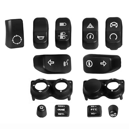 Plastic Motorcycle Switch Housing Button Caps Hand Control Switch Buttom Covers Fit for Harley Touring Electra Glide Street Glide Road King Ultra Limited FLHT FLHX FLHR 2014-2023