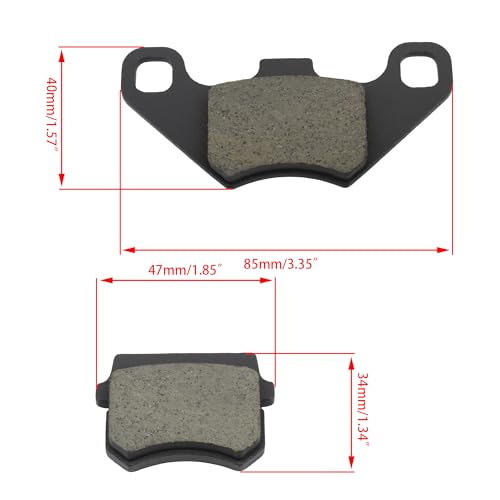 Rear Brake Master Cylinder Caliper Assembly and Brake Pad Compatible with 50cc 70cc 90cc 110cc 125cc Chinese TaoTao 110cc 125D 3050HD ATV 3050C SunL ATV Kids 4 Wheeler