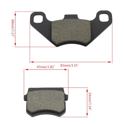 Rear Brake Master Cylinder Caliper Assembly and Brake Pad Compatible with 50cc 70cc 90cc 110cc 125cc Chinese TaoTao 110cc 125D 3050HD ATV 3050C SunL ATV Kids 4 Wheeler