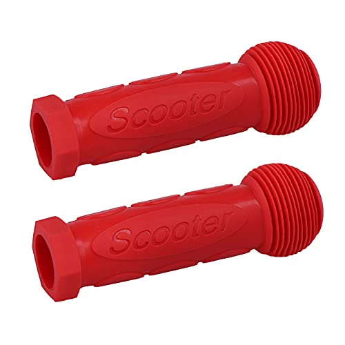 Kids Scooter Handle Grips Replacement Handlebars for 2/3/4 Wheels Child Kick Scooters Bike Rocking Car Push Cart, 9 Color Available, 2-Pack - color: Red