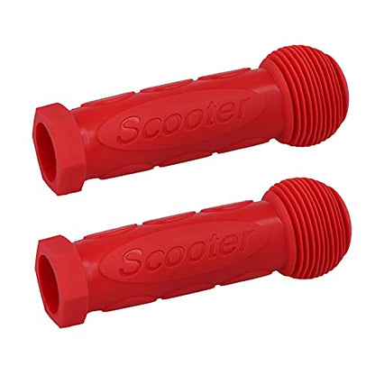 Kids Scooter Handle Grips Replacement Handlebars for 2/3/4 Wheels Child Kick Scooters Bike Rocking Car Push Cart, 9 Color Available, 2-Pack - color: Red